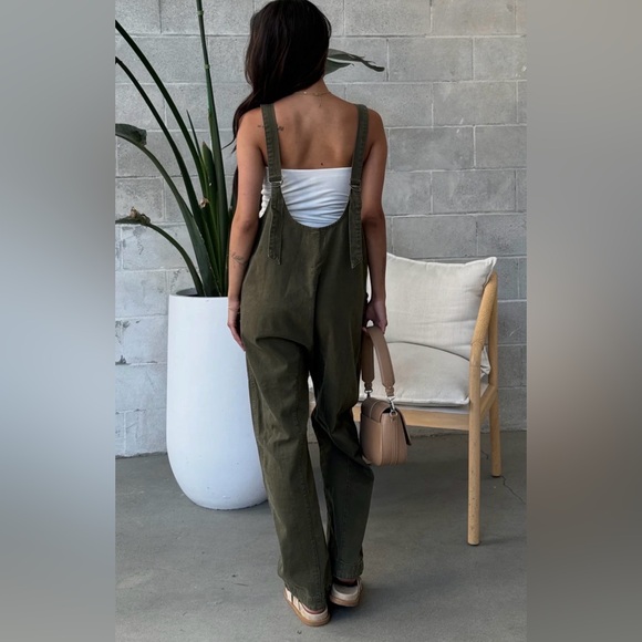 We The Free(by free people) Highroller jumpsuit Overalls olive green - Picture 2 of 5